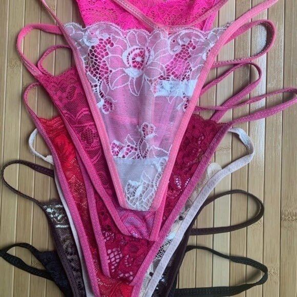 NEW Women’s 7 Pair Lace G-String Thong Set S/M - Picture 2 of 5